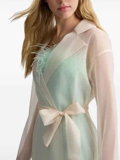 Trench di organza beige