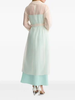Trench di organza beige