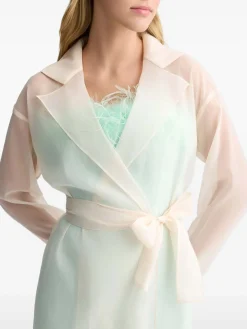 Trench di organza beige