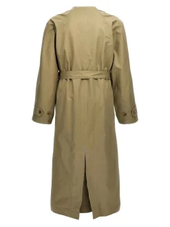 Trench oversize con fodera a quadri
