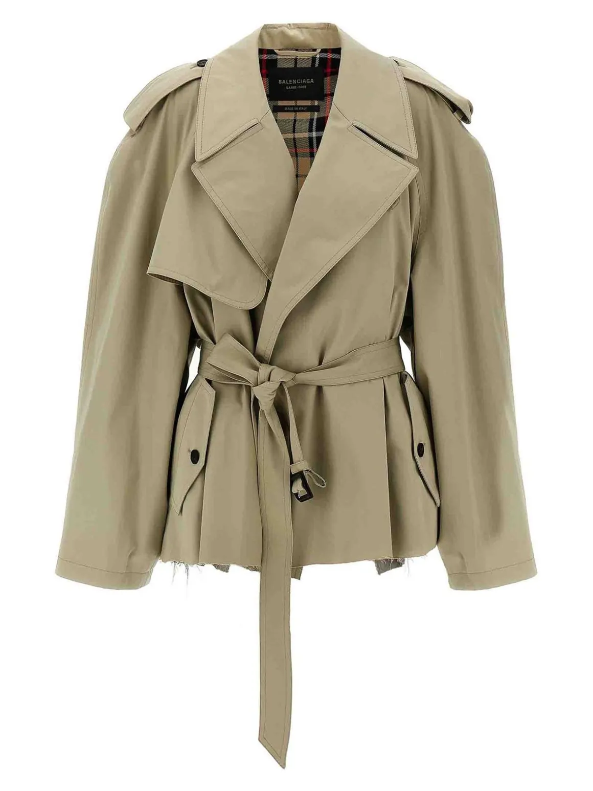 Trench ritagliato