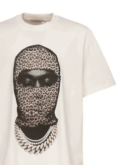 T-shirt maschera leopardata