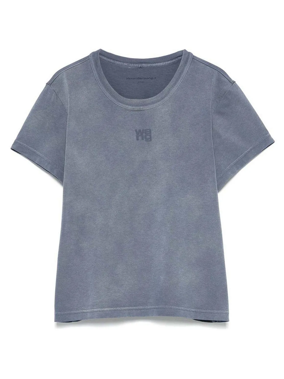 T-shirt a maniche corte blu con logo