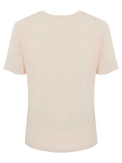 T-shirt a schiera di lino