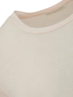 T-shirt a schiera di lino