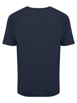 T-shirt a schiera di lino