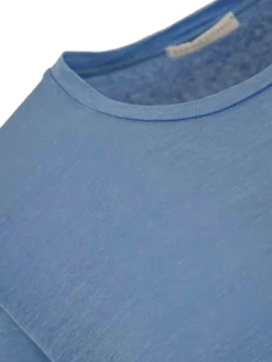 T-shirt a schiera di lino