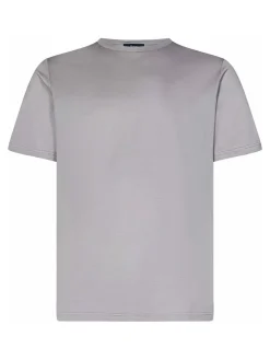 T-shirt a shirt in jersey lisle grigio chiaro