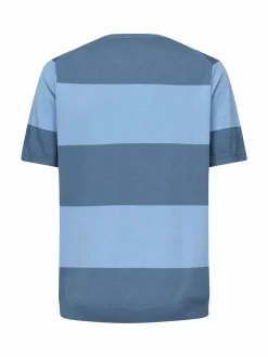 T-shirt a strisce con logo
