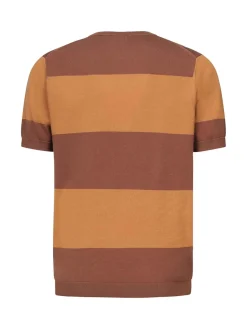 T-shirt a strisce con logo