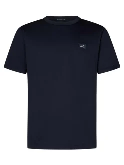 T-shirt blu navy in maglia mercerizzata 70/2