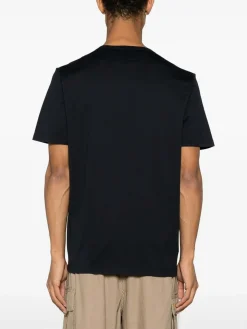 T-shirt blu navy in maglia mercerizzata 70/2