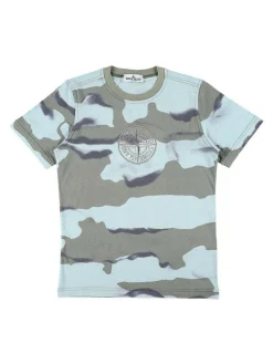 T-shirt dei movflaggi tonali azzurro