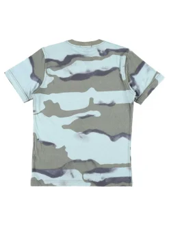 T-shirt dei movflaggi tonali azzurro