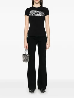 T-shirt del logo per stampa grafica in cotone
