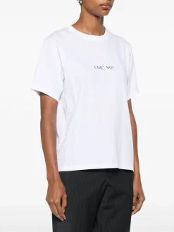 T-shirt in equilibrio di cotone bianco
