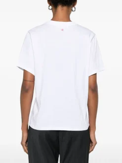 T-shirt in equilibrio di cotone bianco