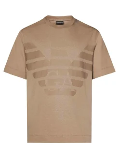 T-shirt in maglia beige