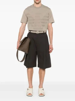 T-shirt in maglia beige
