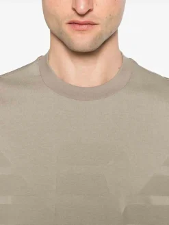 T-shirt in maglia beige