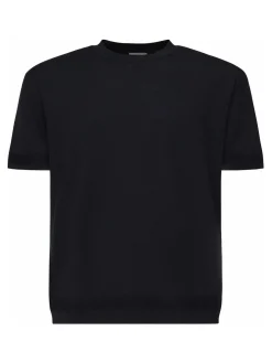 T-shirt in maglieria di cotone e seta