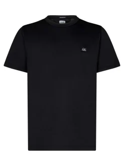 T-shirt nera in maglia mercerizzata 70/2