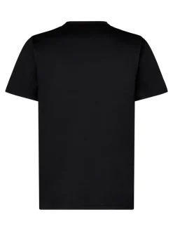 T-shirt nera in maglia mercerizzata 70/2