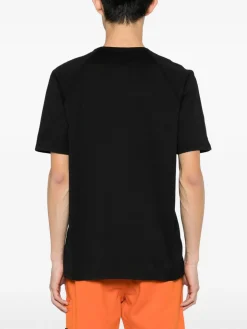 T-shirt nera in maglia mercerizzata 70/2