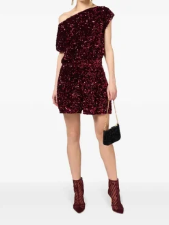 Tuta Ricamata Con Paillettes