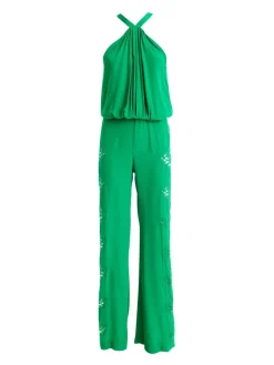 Tuta in pizzo con scollo tondo