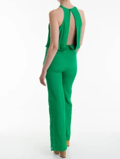 Tuta in pizzo con scollo tondo