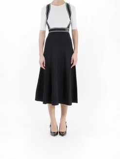 Vestito a manica corta logo in maglia