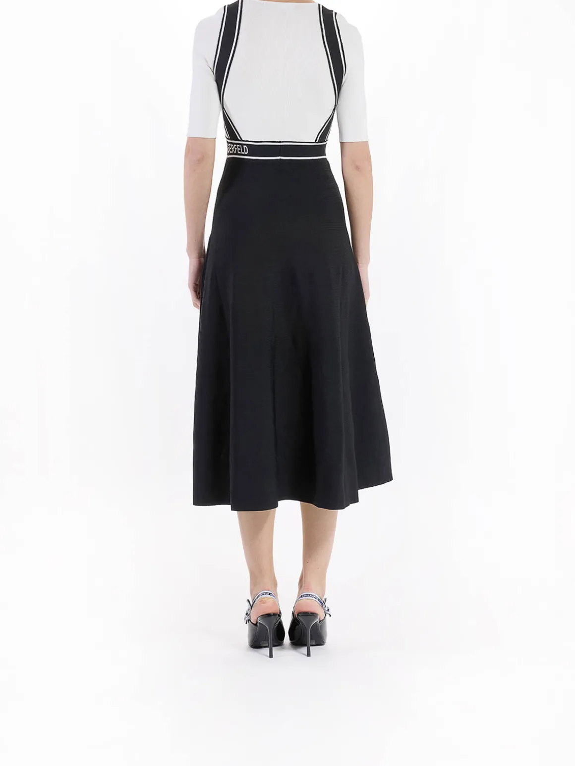 Vestito a manica corta logo in maglia