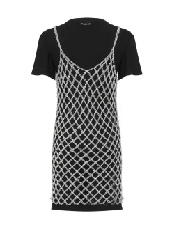 Vestito a T-shirt con paillettes