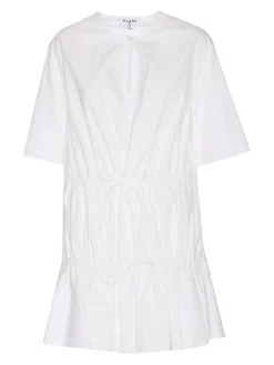 Vestito a volant bianco