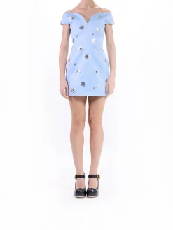 Vestito abbellito con paillettestri