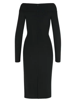 Vestito di miscela viscosa nera