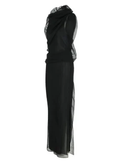 Vestito di seta nera a jeanty