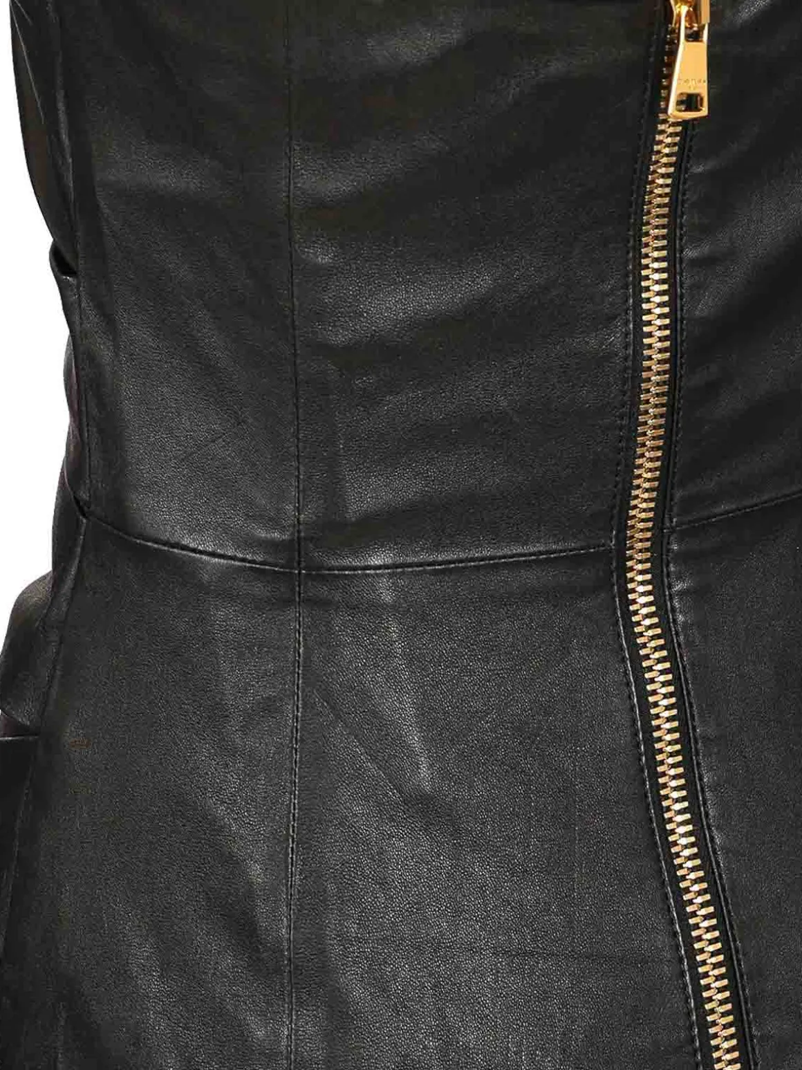 Vestito in pelle corta