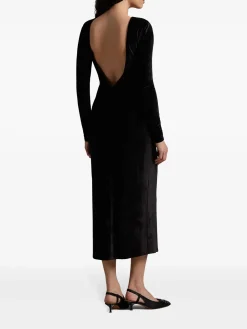 Vestito in velluto a maniche lunghe