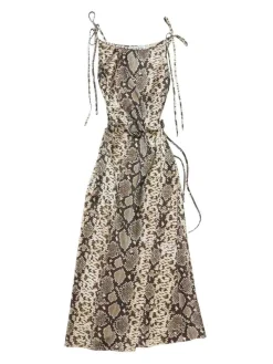 Vestito lungo stampato