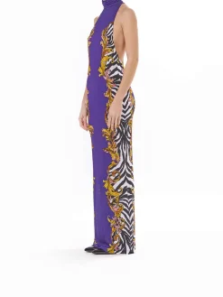 Vestito Lungo Zebra Barocco
