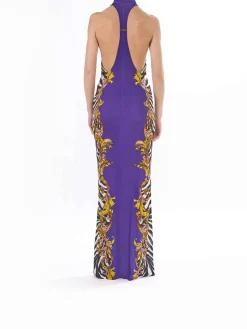 Vestito Lungo Zebra Barocco