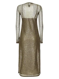Vestito midi a maglie di paillettes