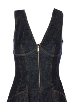 Vestito midi di denim