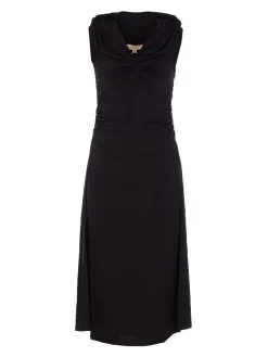 Vestito midi di spalla nera