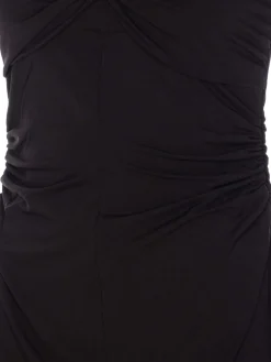 Vestito midi di spalla nera