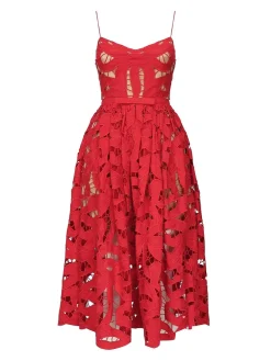 Vestito midi ricamato con arco