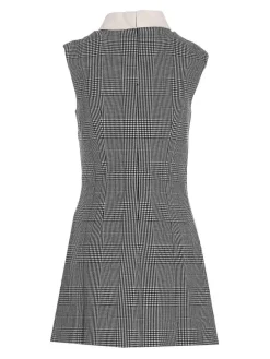Vestito senza maniche in bianco e nero