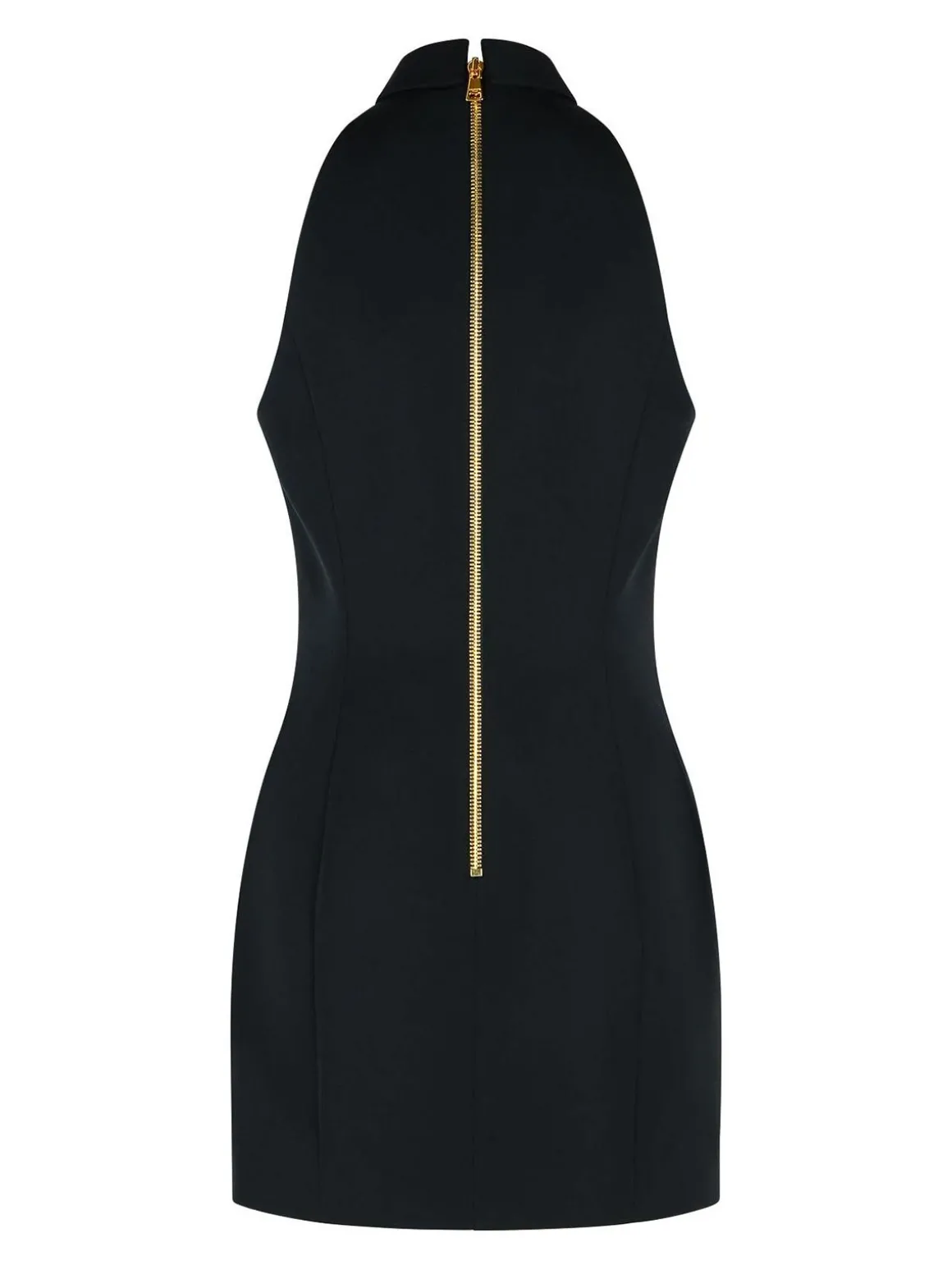 Vestito corto di lana vergine nera